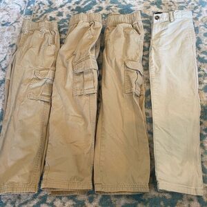 The Children's Place Khaki and Tan Cargo & Chino Pants Set